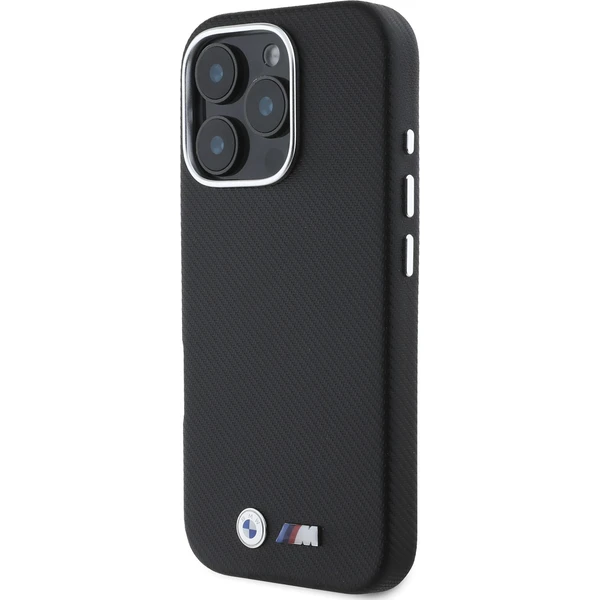 Custodia Rigida in Metallo Carbonio Nera BMW M Edition per iPhone 16 Pro (6,3) | BMW Zubehör | [BE