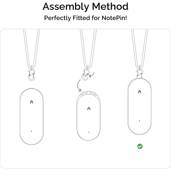 Plaud Note Pin Lanyard řetízek na krk černý - Pouzdra - Obrázek 331e414a3c73473986917aa852d0c1c9