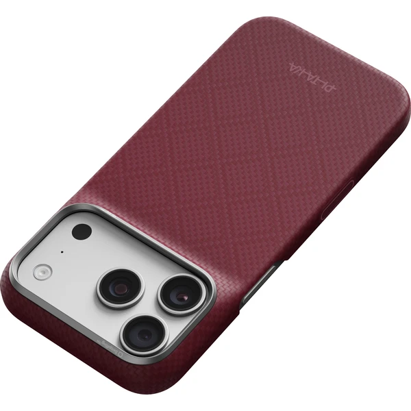 Pitaka Edge Case Argyle MagSafe kryt iPhone 18 Pro Burgundy - Pouzdra - Obrázek 333973e1e21444d69390197284a56431