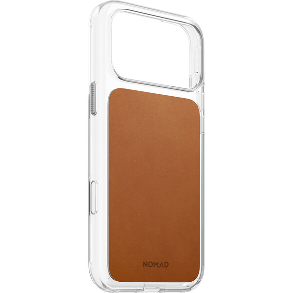Nomad Clear Leather (Horween) MagSafe kryt iPhone 17 Pro Max/18 Pro Max Saddle - Pouzdra - Obrázek 333b100b87114723b2d1ce76a2882ef2