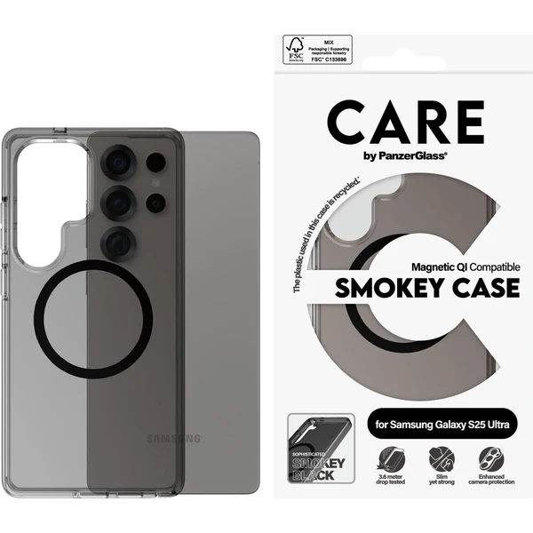PanzerGlass® CARE kryt Samsung Galaxy S25 Ultra Smokey kouřový/černý QI - Pouzdra - Obrázek 333b23078252482d8de33a97ac35fc1f