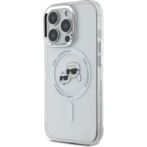 Karl Lagerfeld IML K&CH Heads Metal Frame MagSafe kryt pro iPhone 16 Pro Max čirý - Pouzdra - Obrázek 335bf86b2d6049d8a1d65b767ae2b0a9