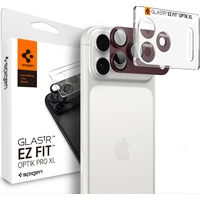 Spigen Glass tR EZ Fit Optik Pro XL 1 Pack sklo na fotoaparát iPhone 18 Pro Max tmavě vínové - Ochranné folie a skla