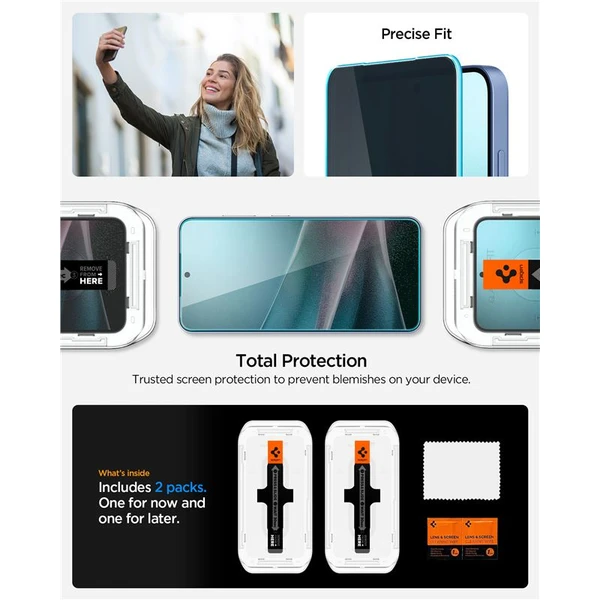 Spigen Glass tR EZ Fit HD (Privacy) tvrzené sklo Samsung Galaxy S25+/S24+ (2 ks) - Ochranné folie a skla - Obrázek 33656819a66e430dbf129293194543c6