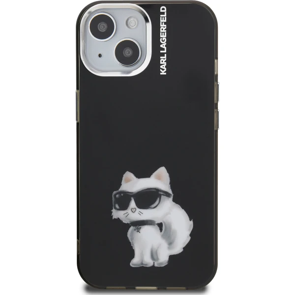 Karl Lagerfeld IML Aquarelle Choupette kryt iPhone 15 černý - Pouzdra - Obrázek 3371c8c8a7ba4eb9854c7ed14936d75b