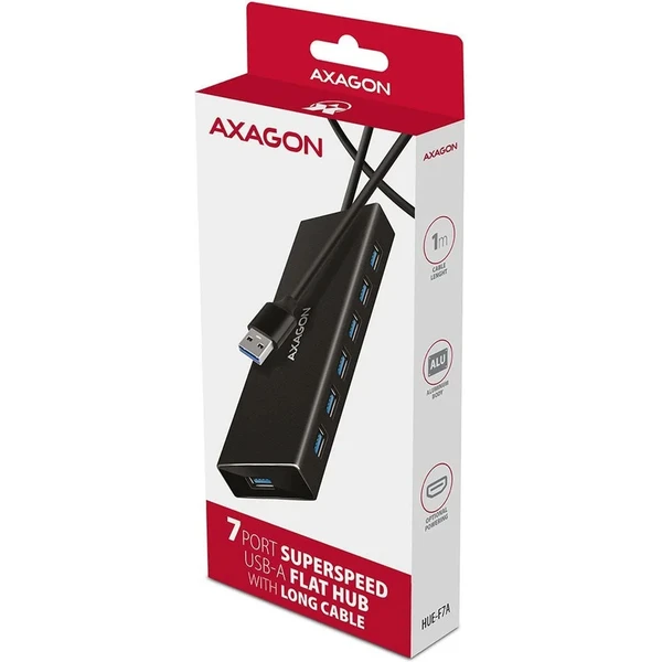 AXAGON HUE-F7A 7-portový USB-A hub - USB huby - Obrázek 33O0000J01