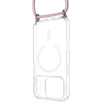 FIXED MagPure Neck kryt s růžovou šňůrkou na krk pro Apple iPhone 18 Pro - Pouzdra