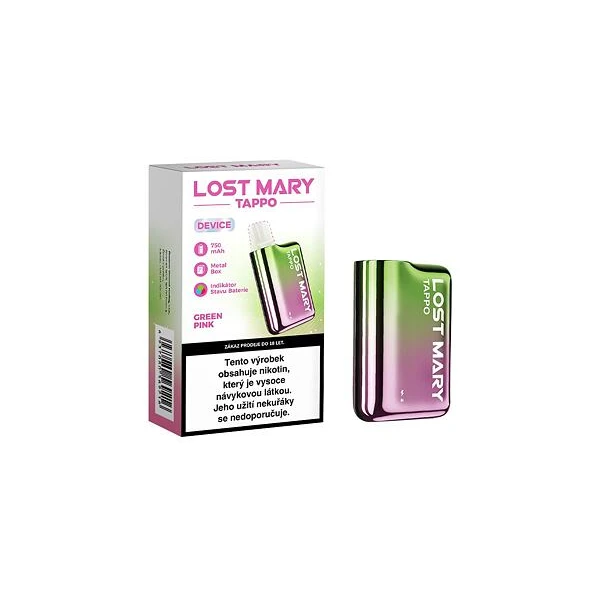 Lost Mary TAPPO baterie 750mAh Green Pink - Baterie pro elektronické cigerety - Obrázek 33e3509e1dc54485a549472f37f38110