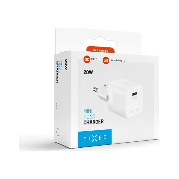 FIXED Mini nabíječka s USB-C výstupem a podporou PD 20W bílá - Nabíječky - Obrázek 3422a102021e49f9b50b8f63c5653d39
