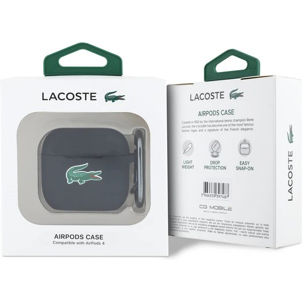 Lacoste Liquid Silicone Croc Logo pouzdro AirPods 4 černé - Pouzdra - Obrázek 3439c2ffec834c4ca30cc0ab778490cf