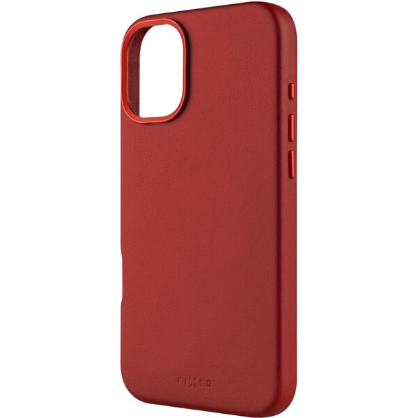 FIXED MagLeather kožený kryt s MagSafe Apple iPhone 16 Plus červený