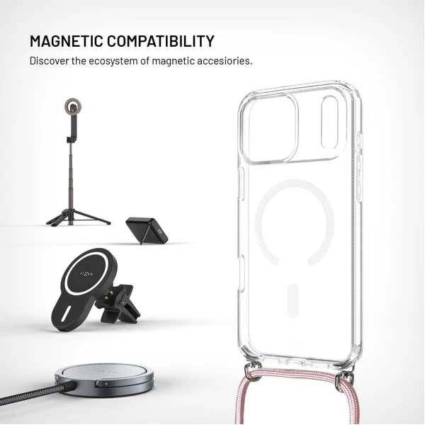 FIXED MagPure Neck kryt s růžovou šňůrkou na krk pro Apple iPhone 17 Pro Max - Pouzdra - Obrázek 3483157289964e43b696d630b160911b