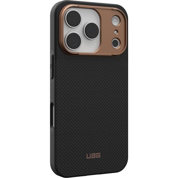 UAG Fibr Armr MagSafe kryt iPhone 17 Pro kevlar černý/bronzový - Pouzdra - Obrázek 348465d40c29464ca129e1225c82c732