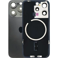 Náhradní zadní sklo pro iPhone 15 Pro černý titan - Náhradní zadní skla