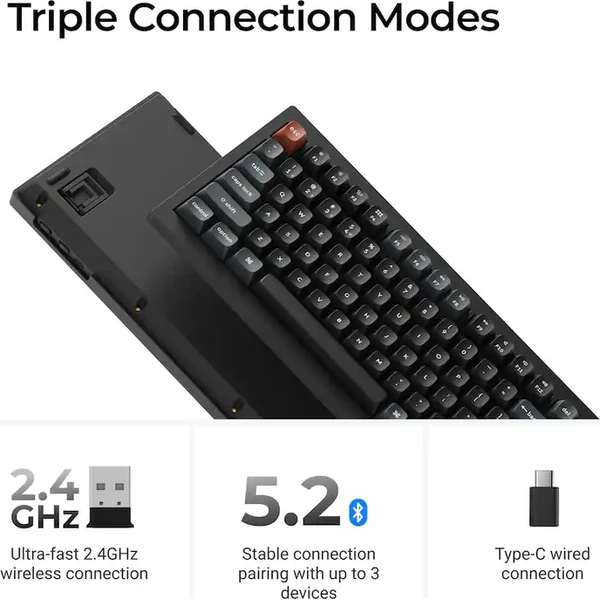 Keychron V1 Ultra 8K herní klávesnice černá (US) - Klávesnice - Obrázek 349Q000K01