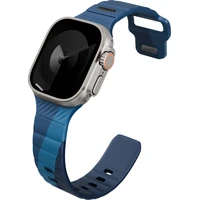 UNIQ Stride DE FKM řemínek pro Apple Watch 49/46/45/44mm modrý/světle modrý - Řemínky