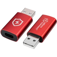 MicroConnect Safe Charge USB-A/USB-C redukce červená - Kabely a redukce