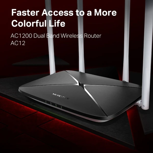 Mercusys AC12 Wi-Fi 5 router černý - Routery - Obrázek 34R7300401