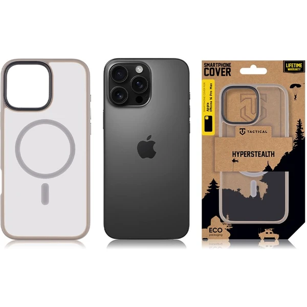 Tactical MagForce Hyperstealth Kryt pro iPhone 16 Pro Max Light Grey - Pouzdra - Obrázek 34b13cb19b304f66a212b223ce587645