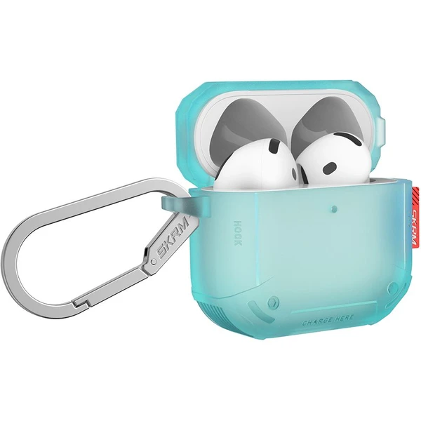 SKINARMA Mecha CE pouzdro pro AirPods 4 tyrkysové - Pouzdra - Obrázek 34c9b024060e4566a18f4148822b604f