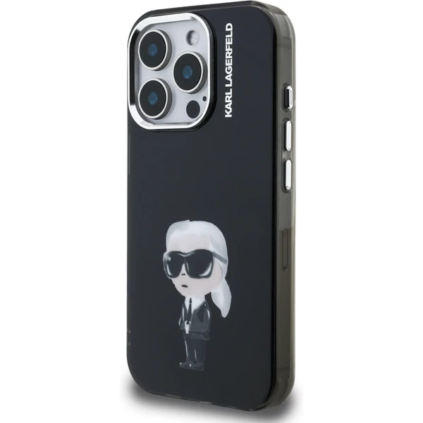 Karl Lagerfeld IML Aquarelle Karl kryt iPhone 15 Pro černý - Pouzdra - Obrázek 34e05edf022d4645be582d4f1c887451