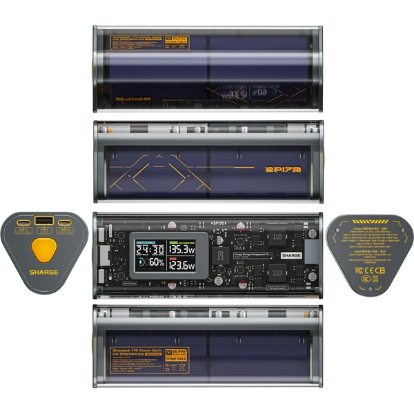 SHARGE Shargeek 170W Powerbanka, 24000 mAh, IP66, šedá - Powerbanky - Obrázek 34e496f7e26b48039ebfeb328e88ede9