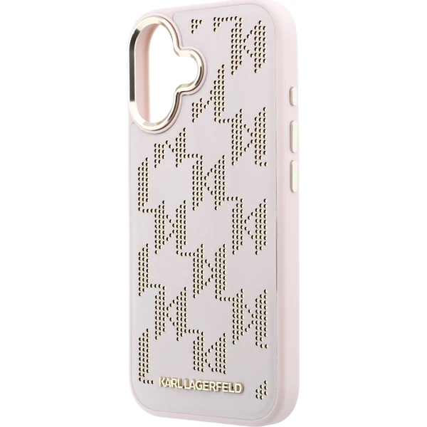 Karl Lagerfeld PU Perforated Monogram MagSafe kryt iPhone 17 růžový - Pouzdra - Obrázek 351057f120a946d89406404feba2fcf9
