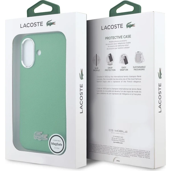 Lacoste PVC Iconic Petit Pique Metal Logo MagSafe kryt iPhone 16 zelený - Pouzdra - Obrázek 353dd80e64cb4b3ab45ec51adf6a7dab
