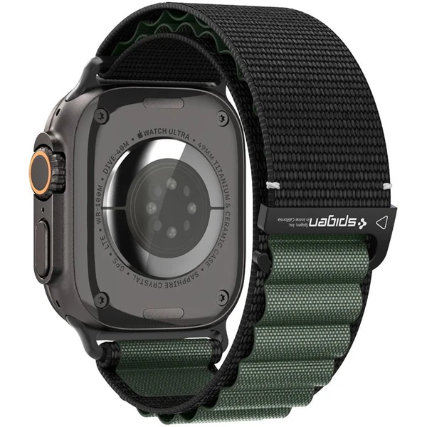 Spigen Fabric Band (hook) řemínek Apple Watch 49/46/45/44mm černý/zelený - Řemínky - Obrázek 354b942572e74af689c895545c39fe8b