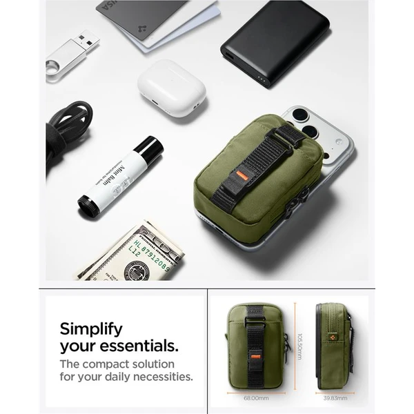 Spigen Portable Organizer Pouch TintapZip MagSafe organizér olivově zelený - Organizéry - Obrázek 355a919f9bda4bb99a59b9fac058f1c5