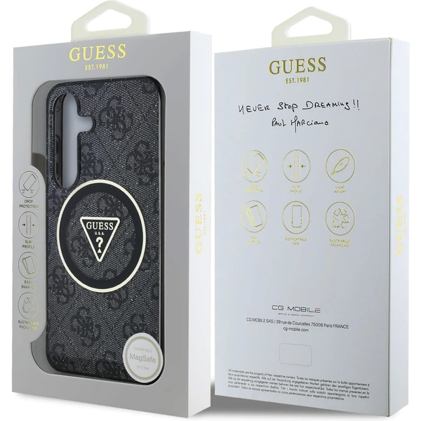 Guess IML 4G Glitter and Triangle Logo MagSafe kryt Samsung Galaxy S25+ černý - Pouzdra - Obrázek 356c1d71a22043c7ab9045a7293c7ca5
