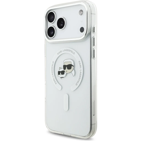 Karl Lagerfeld IML K&CH Heads Metal Frame MagSafe kryt iPhone 17 Pro Max čirý - Pouzdra - Obrázek 3582d41735e944bf8a7ccf48353660cf