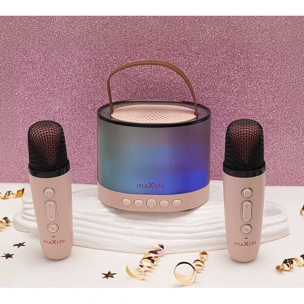 Maxlife MXKS-200 Bluetooth karaoke set růžový - Reproduktory - Obrázek 35ER000K01
