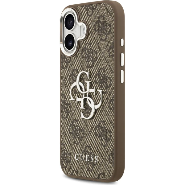 Guess PU 4G Metal Logo kryt iPhone 17 stříbrný/hnědý - Pouzdra - Obrázek 35ad60c3e20e43e7a3ae241a30c888d8
