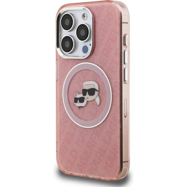 Karl Lagerfeld IML K&CH Heads Repeated Logo MagSafe kryt iPhone 15 Pro Max růžový - Pouzdra - Obrázek 35c29871c99347c3a6ca4037237d730c