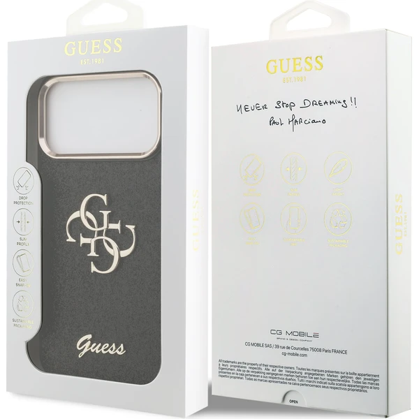 Guess PU Fixed Glitter 4G Metal Frame kryt iPhone 17 Pro Max černý - Pouzdra - Obrázek 35c8ef863639452a85ef0e2ba6ce0fb0