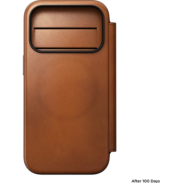 Nomad Modern Leather Folio (Horween) MagSafe kožené pouzdro iPhone 18 Pro Saddle - Pouzdra - Obrázek 361434a655e542c2b9ee76bd87551075