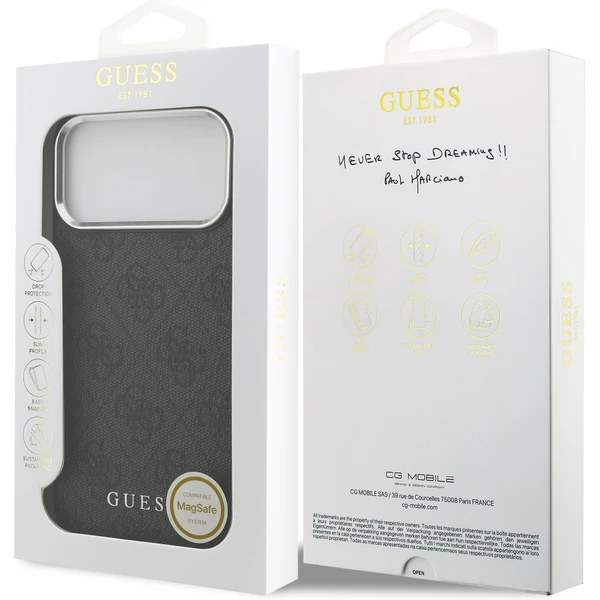 Guess 4G MagSafe kryt iPhone 17 Pro Max černý - Pouzdra - Obrázek 36383bca51ef46fc84f2822285d048b5