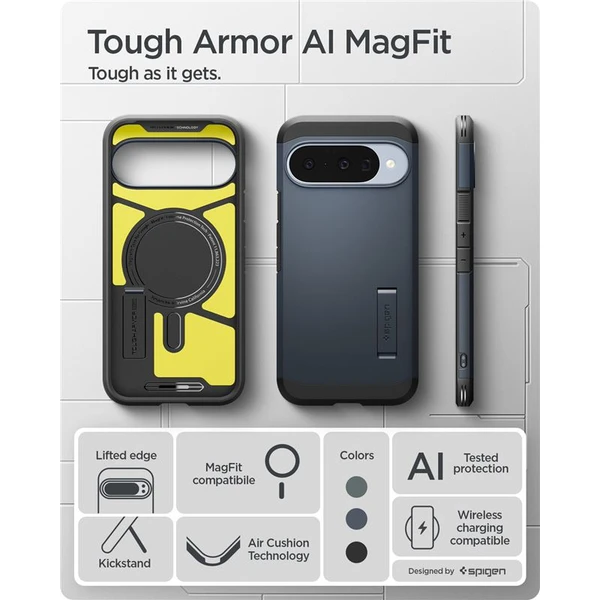 Spigen Tough Armor MagSafe kryt Google Pixel 10/10 Pro šedý - Pouzdra - Obrázek 365555200e21426ea01b485df253d70e
