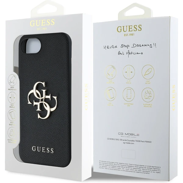 Guess PU Grained 4G Metal Logo kryt iPhone 17e/16e černý - Pouzdra - Obrázek 365fa172262c479d8a992d2fbb7d4330