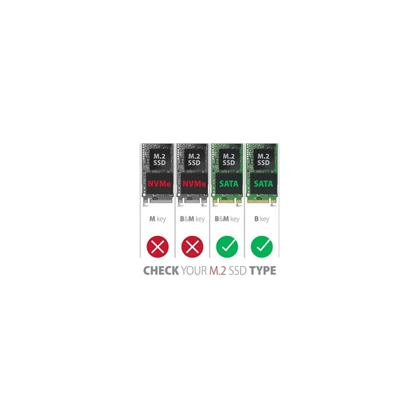 AXAGON EEM2-SBC externí box pro M.2 SATA SSD kovový USB-C 3.2 - Externí boxy - Obrázek 3660700301