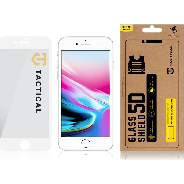 Tactical Glass Shield 5D sklo pro iPhone 7/8/SE (20/22) bílé - Ochranné folie a skla - Obrázek 366451a8efac470896daca26b4863397