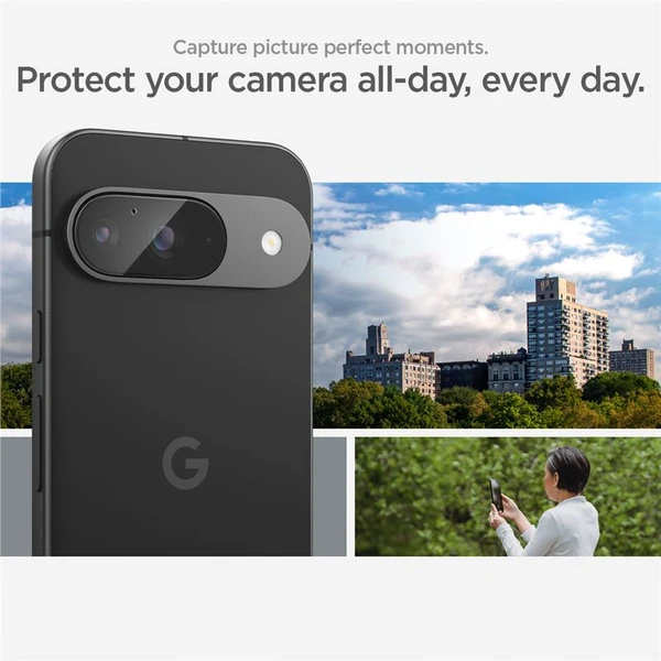 Spigen Glass tR EZ Fit Optik 2 Pack tvrzené sklo na fotoaparát Google Pixel 9 čiré - Ochranné folie a skla - Obrázek 3668500fb85b4fb6aeb87c6c4f77a0cb