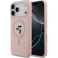 Karl Lagerfeld Liquid Silicone Karl and Choupette MagSafe kryt iPhone 18 Pro Max růžový - Pouzdra