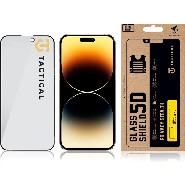 Tactical Glass Shield Privacy Stealth 5D sklo Apple iPhone 14 Pro černé - Ochranné folie a skla - Obrázek 36b652508f054e54906be4d5156ba097