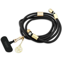 Guess Crossbody popruh 4G Charm s nabíjecím kabelem USB-C/USB-C černý - Popruhy a crossbody