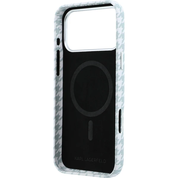 Karl Lagerfeld PU Houndstooth Resin Plate MagSafe kryt iPhone 17 Pro Max modrý - Pouzdra - Obrázek 36e1707878c9416b9aa4dd99b5a4f3e1