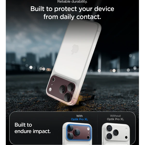 Spigen Glass tR EZ Fit Optik Pro XL 1 Pack sklo na fotoaparát iPhone 18 Pro tmavě vínové - Ochranné folie a skla - Obrázek 36eb90ca255d47b58c1fe6aff2ca90cc