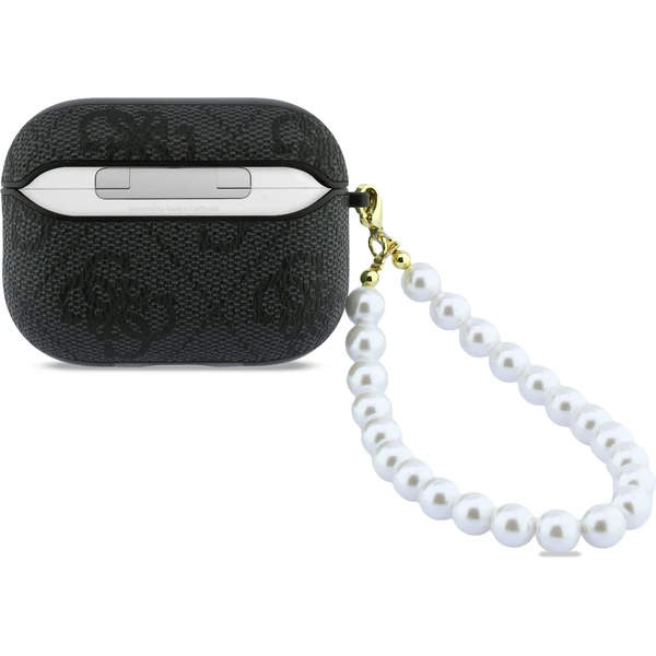 Guess PU 4G Classic Logo Pearl Strap pouzdro AirPods Pro 3 černé - Pouzdra - Obrázek 371c0c45f1de4a3da34d47c662b23e96