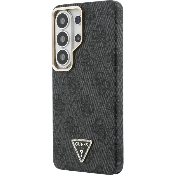 Guess PU Leather 4G Strass Triangle Logo Gold Frame Magnetic kryt Samsung Galaxy S26 Ultra šedý - Pouzdra - Obrázek 373246597d974e68bd3ba140fdd27673